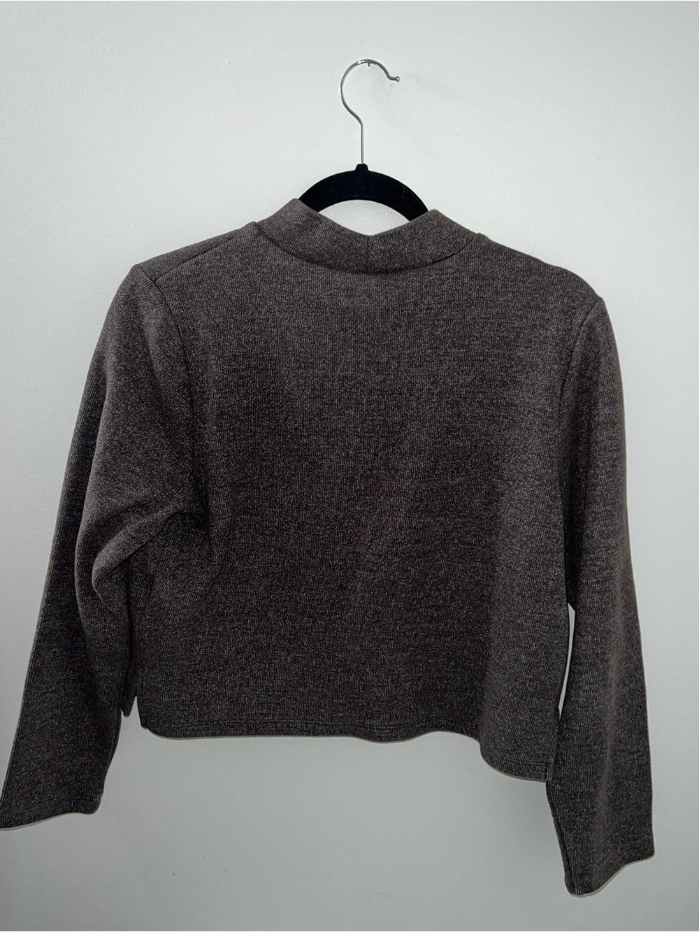 Old Navy Cropped Mock Neck Sweatshirt - Brown - Picture 4 of 9